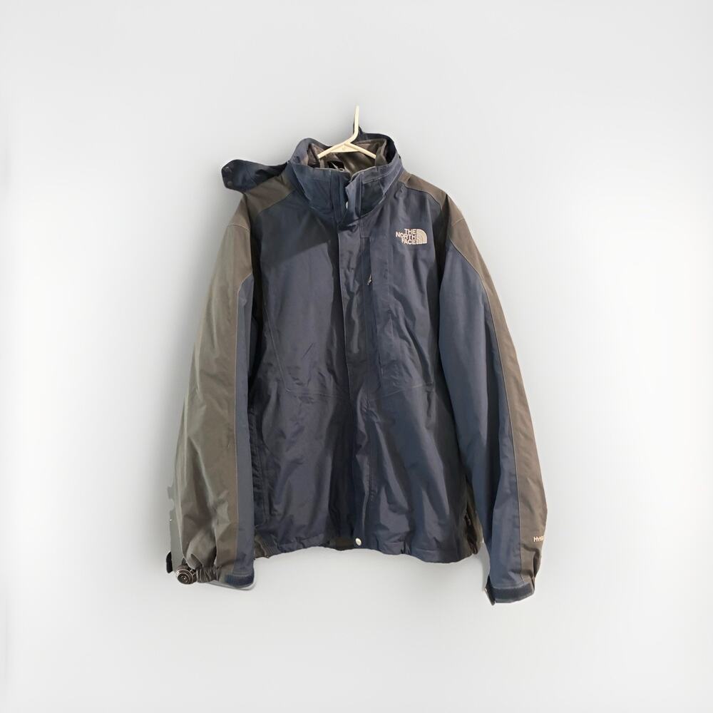 North Face Hyvent 3 in 1 Jacket Mens Sz XL Blue Gray Waterproof Hiking Outerwear